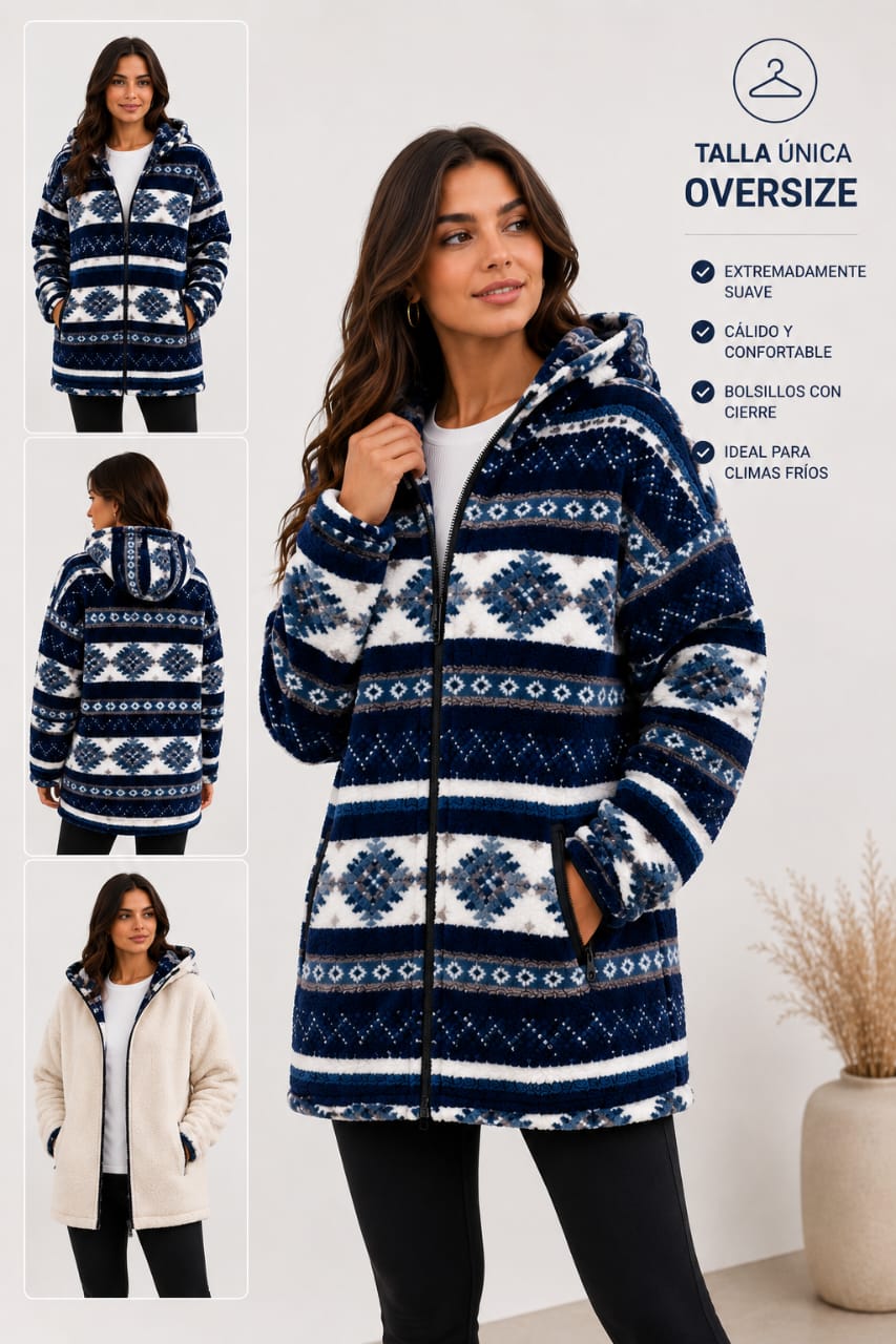 POLAR TEDDY REVERSIBLE OVERSIZE UNISEX | EL FAVORITO DEL INVIERNO