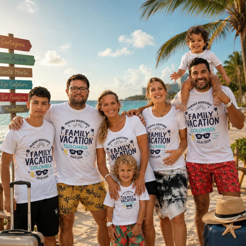 POLERAS VIAJES EN FAMILIA.  Consulta por tallas y colores, diseños y stock directamente a nuestro WhatsApp.