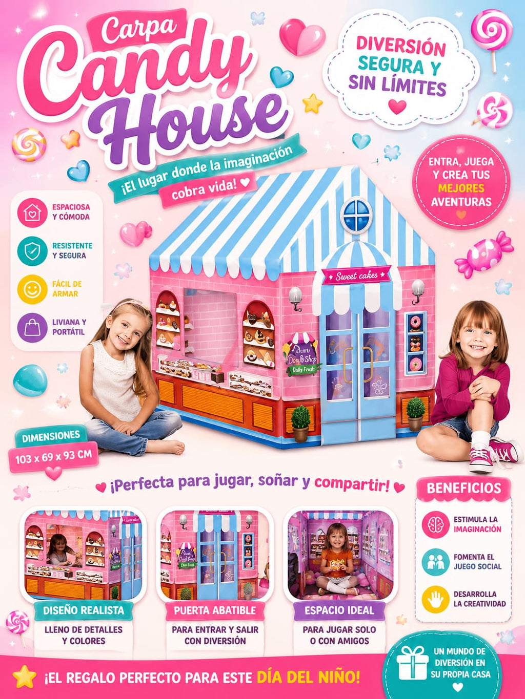 Carpa infantil para niños tiendita