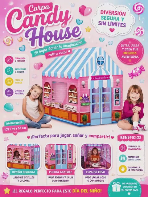 Carpa infantil para niños tiendita